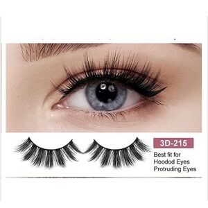 2/$15 ❄️ 3D 215 Faux Mink False Eyelashes Natural Look Wispy Volume Reusable NEW